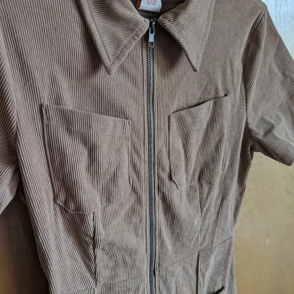 Flying Tomato Corduroy Jumpsuit Flare Leg Size Small - Picture 3 of 5